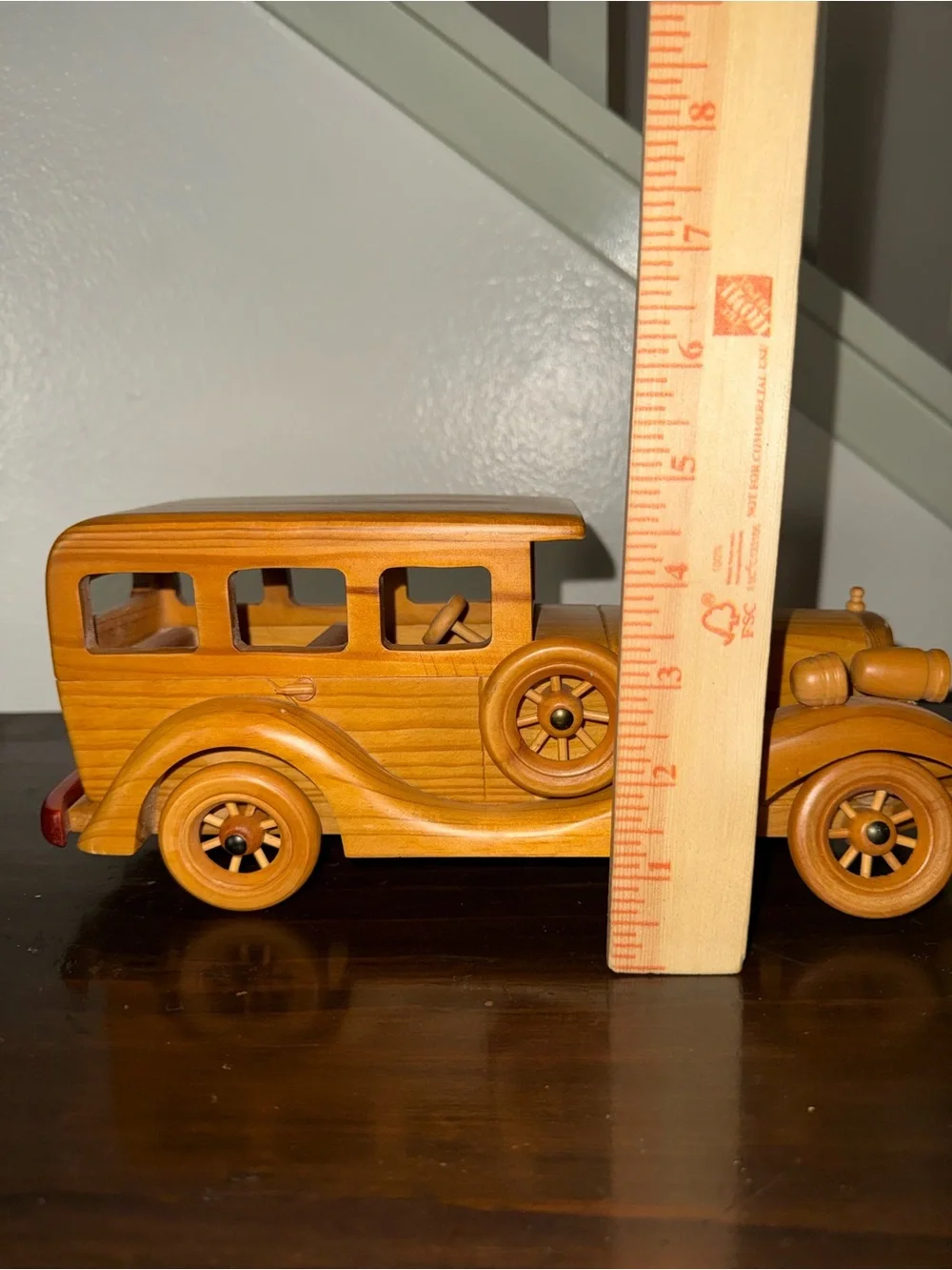 Wooden Classic Toy Car in Natural Wood Tone - Kids Toys